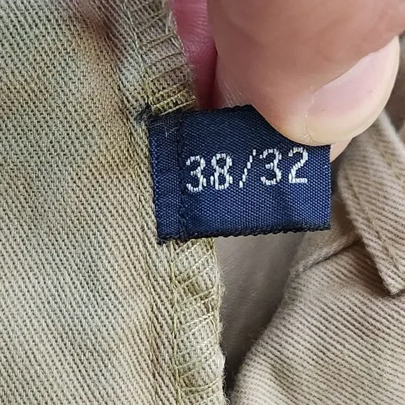 Polo Ralph Lauren Andrew Pants Men's 38x32 Beige Tan Brown Khaki Chinos Pleated - Picture 3 of 6